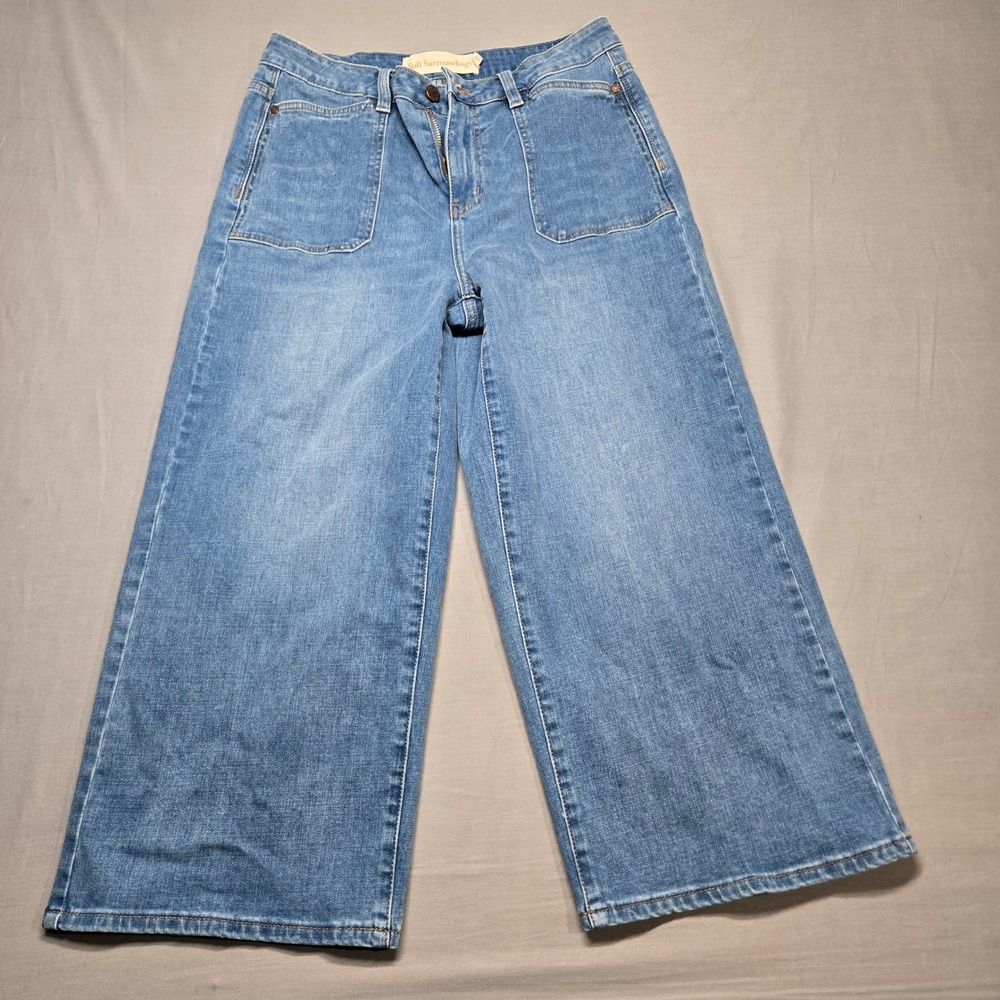 Soft Surroundings Ultimate Wide Leg Cropped Jeans Style 2CW58